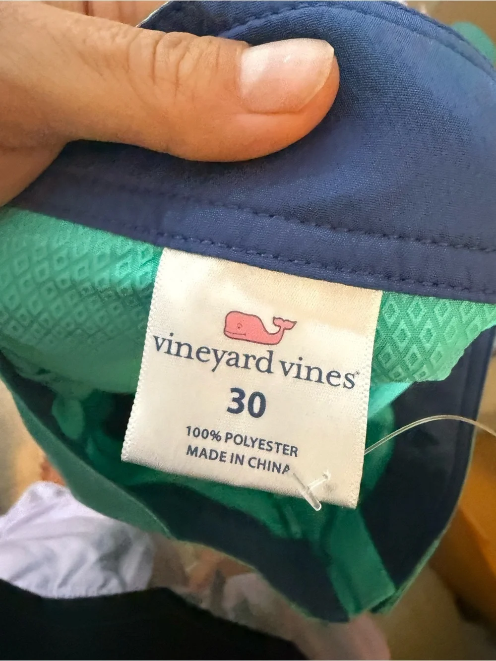 Vineyard Vines Teal and Navy Blue Colorblock Stretch Board Shorts